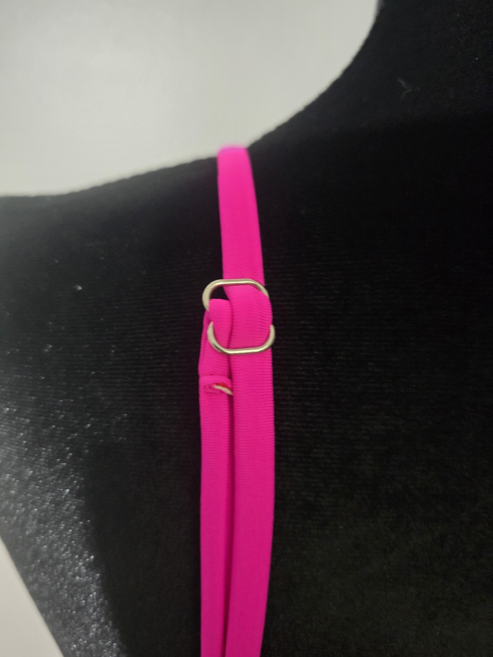 Bright Fuschia Textured Wrap Bikini Set - Picture 4 of 6